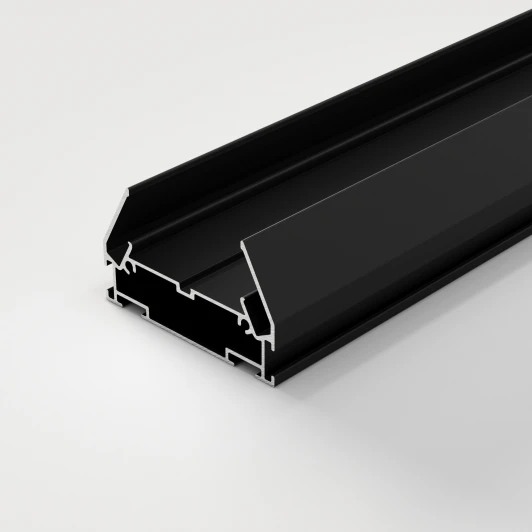 85234/00 Алюминиевый профиль для монтажа в натяжной потолок однофазного шинопровода черный 2м Basic System Elektrostandard 85234/00