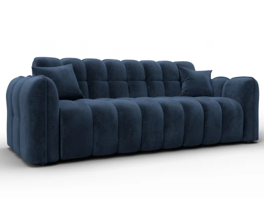 136677 Диван-книжка Лига-112 (ДСП,ЛДСП,Велюр/Синий) Лига Диванов 136677