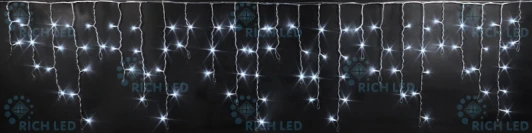 RL-i3*0.5F-RB/W Гирлянда светодиодная Бахрома белая с мерцанием 220B, 112 LED, провод черный, IP65 RL-i3*0.5F-RB/W Rich LED