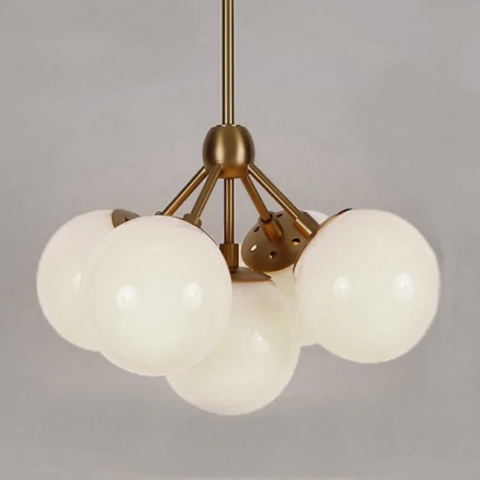 40.731 Подвесной светильник Modo 5 Brass color & white glass ImperiumLoft 40,731 (75474-22)