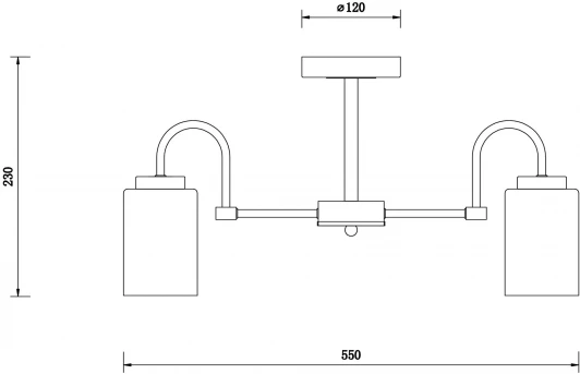 FR5321CL-05BZ Потолочная люстра на штанге Freya Jewel FR5321CL-05BZ