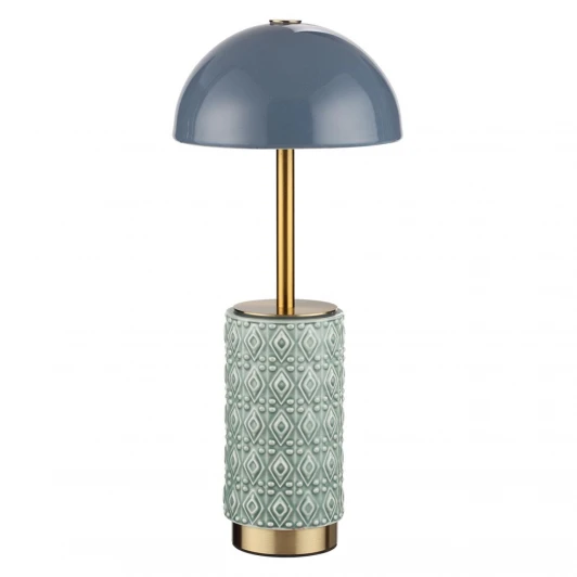 5452/5TLA Настольная лампа беспроводная Odeon Light Lulu 5452/5TLA светлая бронза/синий/зеленый/металл/керамика LED*5W 3000K