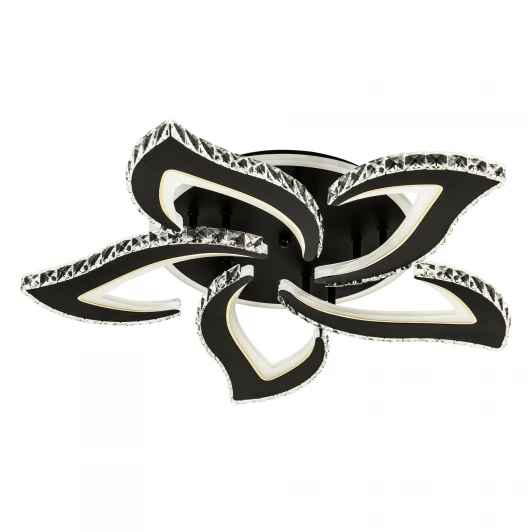 L2839-5 BK Потолочная люстра светодиодная на штанге с пультом с регулировкой цветовой температуры и яркости LED4U LED4U L2839-5 BK