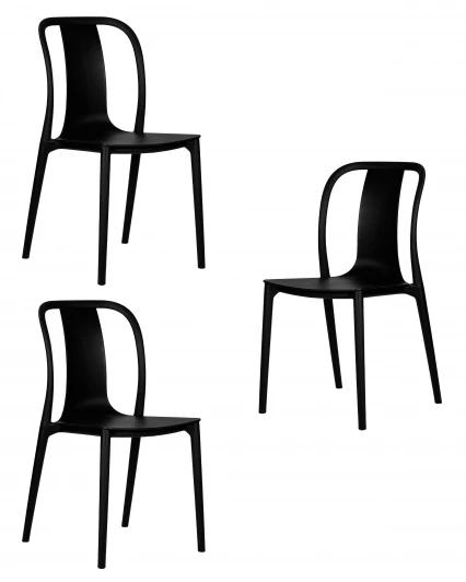 LMZL-PP669-N3_P_black Набор 3 шт Стул обеденный DOBRIN ADAM (черный) LMZL-PP669-N3_P_black Dobrin D0000000000000013352