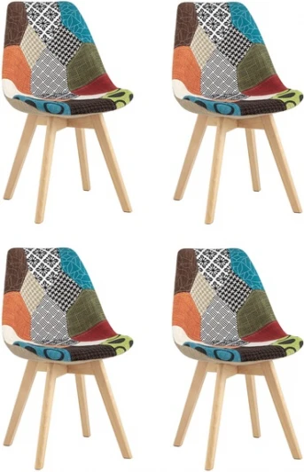 УТ000036624 Стул FRANKFURT пэчворк 4 шт. Stool Group (арт.УТ000036624)