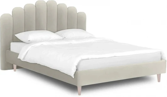 577183 Кровать Queen II Sharlotta L 1600 ОГОГО (арт.577183), (Ткань/Белый)