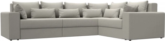 122905 Диван угловой Майами Long правый угол (Бежевый/Рогожка) Лига Диванов арт.122905