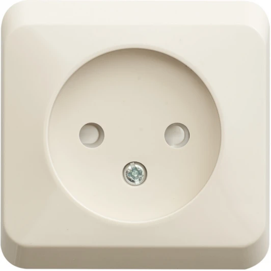 PA16-002K Розетка накладная без заземления со шторками (кремовый) Systeme Electric Этюд PA16-002K