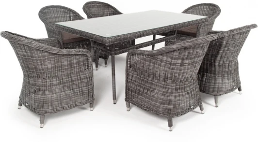 EC6T-7-SET graphite "Эспрессо" обеденная группа плетеная, цвет графит 4SIS арт.УТ-00002205