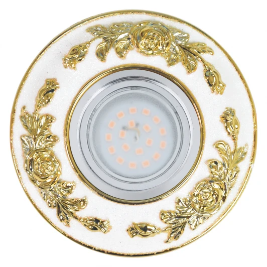 DLS-A105 GU5.3 CHROME/WHITE+GOLD Встраиваемый точечный светильник Fametto Arno DLS-A105 GU5.3 CHROME/WHITE+GOLD