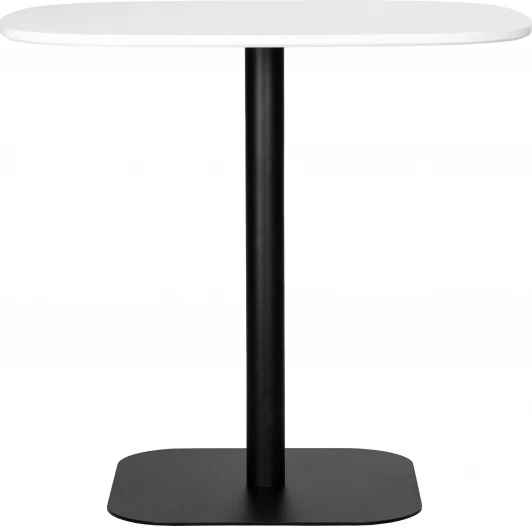 LMZL-TD535_B-M_MDF-white Стол обеденный DOBRIN OTIS (белая столешница, черное основание)