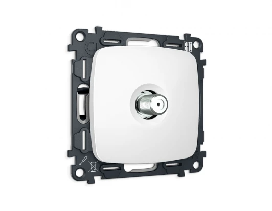 MO133050 Комплект механизма ТВ-розетки SAT встраиваемый (белый матовый) Ambrella Volt QUANT MO133050