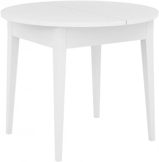 00-00061894, 00-00061850 Стол MR100 белый/стекло белое сатин optiwhite/опоры ММ белые Dikline 00-00061894, 00-00061850