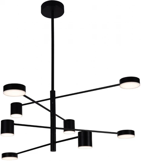 07650-8D,19(3000K) Потолочная люстра ярусная на штанге диммируемая Kink Light Мекли 07650-8D,19(3000K) черный Led 4*12w+4*16w (220V)