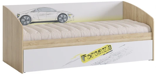 MKF-07.1623 Форсаж Кровать, цвет дуб сонома/белый Mebelson (арт.MKF-07.1623)