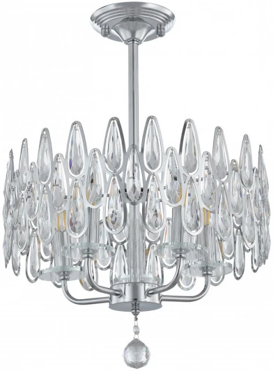 372009/5/250/400 CR Подвесная люстра хрустальная на штанге Arte Milano Sorrento-2009 372009/5/250/400 CR (220V)