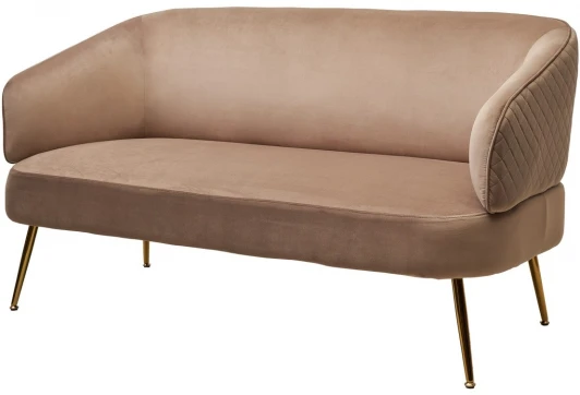 629M04959 Скамья CIAO BLUVEL-40 Бежевый, велюр / золотой каркас М-City