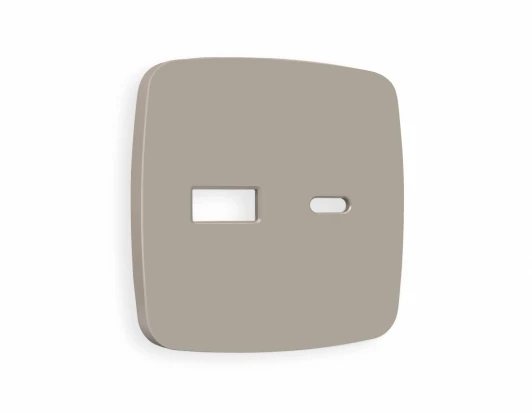 OP3710 Лицевая панель Ambrella Volt OMEGA (Серо-бежевый матовый) для розетки 2USB A+C QUANT OP3710