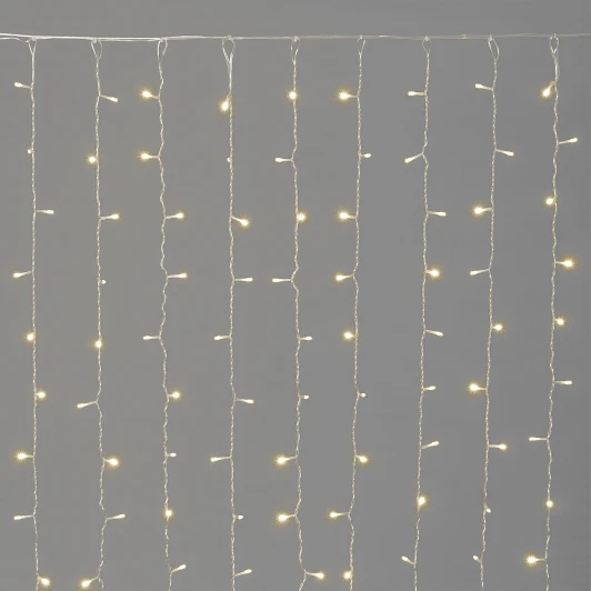 PCL200NOT-10-2WW Гирлянда Занавес Облегченный 2 x 1 м тепло-белый 220В, 200 LED, провод прозрачный ПВХ, IP54 Laitcom PCL200NOT-10-2WW