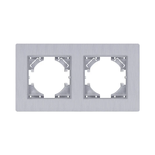 EP2GY Рамка 2-постовая серый Kollinger Eleganz Plex EP2GY