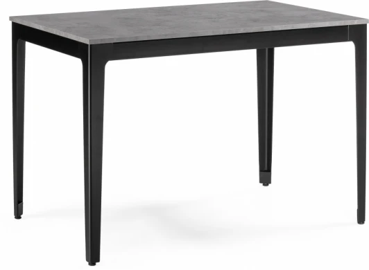 584299 Деревянный стол Айленд 110 (Айленд 110(155)х68х76 бетон чикаго светло-серый / черный) Woodville арт.584299