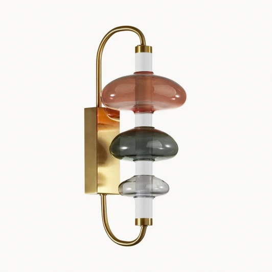 5411/9WL Бра Odeon Light Amore 5411/9WL бронзовый/серый/бордовый/белый/металл/стекло/акрил LED 9W 4000K