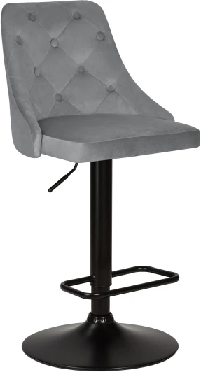 5021_BlackBase-LM JOSEPH BLACK, цвет сиденья серый велюр (MJ9-75), цвет основания черный Стул барный DOBRIN JOSEPH BLACK (серый велюр (MJ9-75)) 5021_BlackBase-LM BLACK, цвет сиденья серый (MJ9-75), основания черный