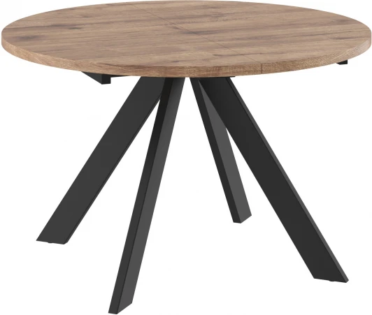 101827 Стол МАМАДОМА Рондо D120, Дуб Веллингтон/Чёрный