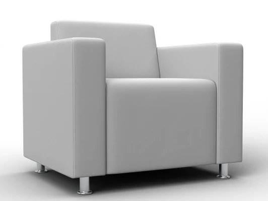 134973 Кресло Лига-093 ВН (ДСП,Брус,Фанера,Экокожа/Белый) Лига Диванов 134973