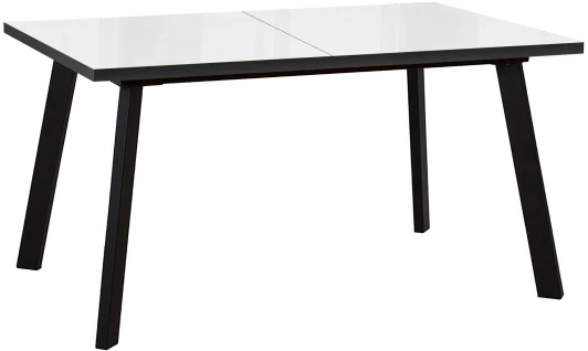 00-00062744 Стол HBS140 стекло белое/ опоры черные Dikline 00-00062744