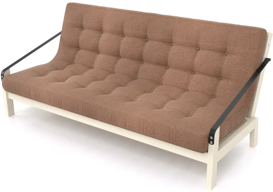 19627 Диван Arsko Локи беленый дуб коричневая рогожка