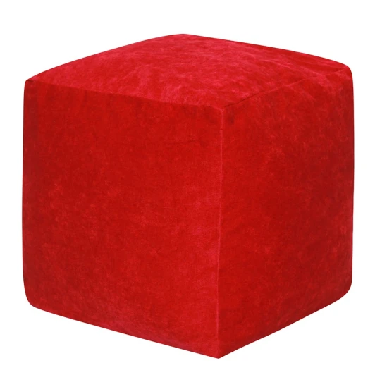 3913401 Пуфик Dreambag Куб Красный Микровельвет (Классический) 3913401