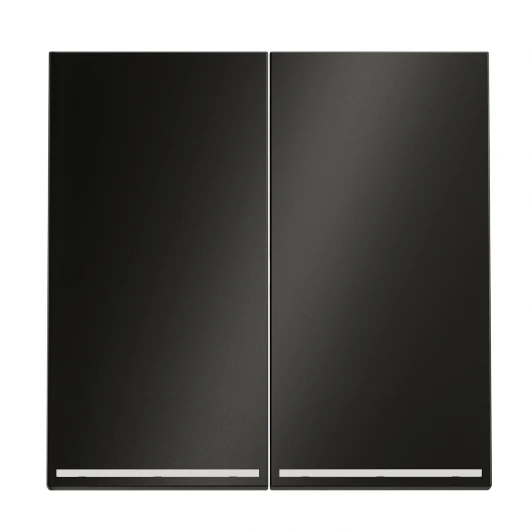 VLSM000412 Клавиши для выключателя/переключателя двухклавишного с подсветкой (антрацит) Voltum S70 Metal VLSM000412