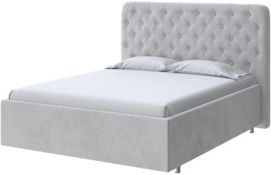 2022520 PROxSON Кровать Classic Large (Ткань: Велюр Teddy Стальной) 200x200