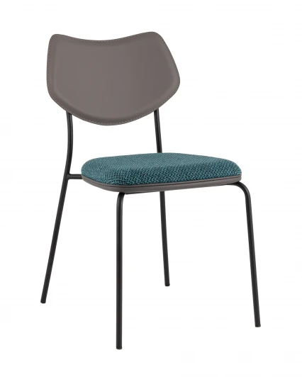 УТ000039575 Стул обеденный Casey темно-бирюзовый с серой экокожей Stool Group арт.УТ000039575