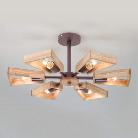 70056/6 кофе Потолочная люстра Eurosvet Klark 70056/6 кофе