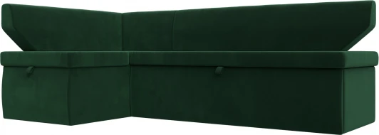 126106L Диван кухонный угловой Омура левый угол (Зеленый/Велюр) Лига Диванов арт.126106L