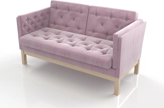 19400 Диван Arsko Айверс М сосна розовый шенилл