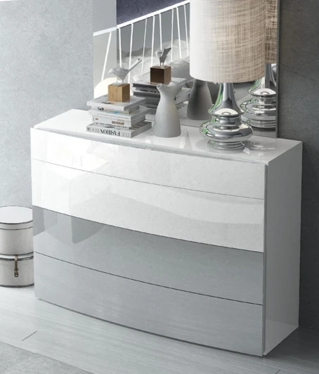 910C white/grai Комод горизонтальный FENICIA 910C белый/серый