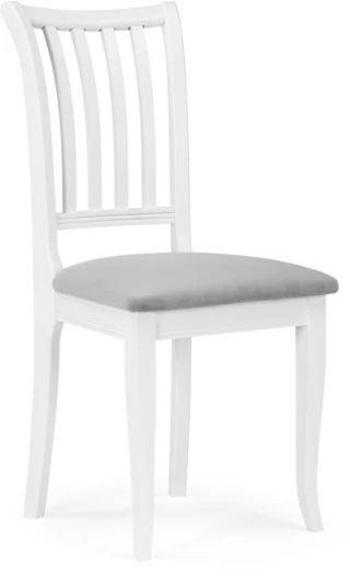 515972 Деревянный стул Woodville Фрезино серый велюр / белый 515972