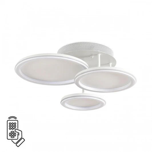 8380/60CL Умная люстра потолочная Alis Smart 8380/60CL белый,металл/акрил с ПДУ и голосовым управлением LED 60W 3000-6500К 220V