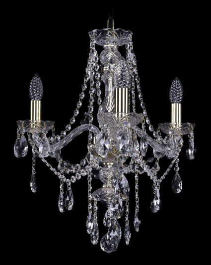 1415/3/165 G Подвесная люстра Bohemia 1415 1415/3/165/G (220V, хрусталь, на цепи, подсвечник, свеча)