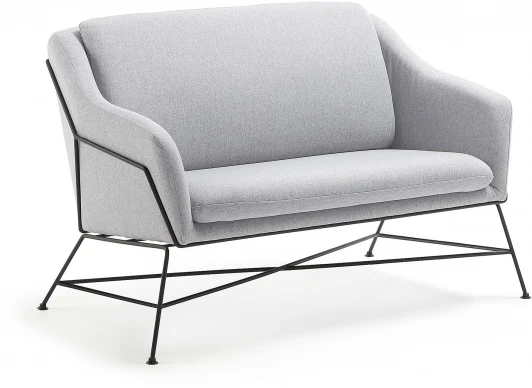 068783 Диван уличный La Forma (ex Julia Grup) Brida (Серый,Черный/ Сталь,Фанера,Металл,Пена)