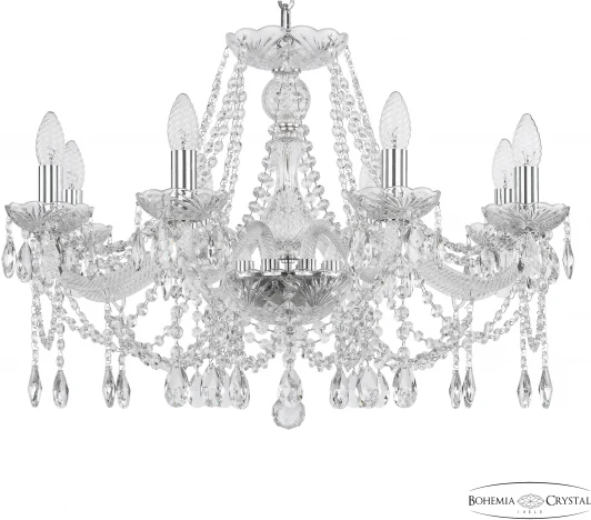 107/8/240 Ni Подвесная люстра Bohemia 107 107/8/240 Ni (220V, подвески, на цепи, подсвечник, свеча)