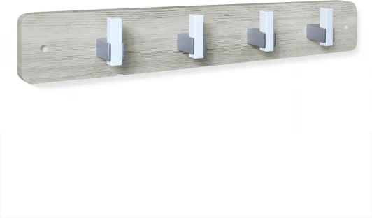 4790042402 Вешалка SHT-WH32-4 дуб верона белый/серебро/белый Sheffilton 4790042402