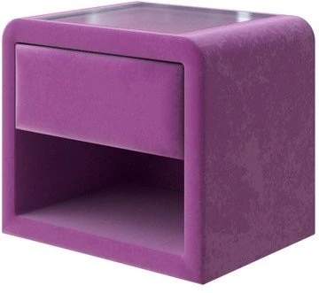 1934325 PROxSON Тумба Cube (Ткань: Велюр Shaggy Wine) 52x41