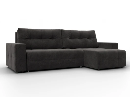 137609 Диван угловой Лига-122 угол универсальный (ДСП,Брус,Велюр/Темно-коричневый) Лига Диванов 137609