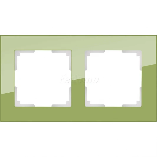 WL01-Frame-02 Рамка на 2 поста Werkel Favorit, фисташковый