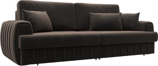 129214 Диван прямой Лига-057 НПБ Лига Диванов (Велюр) арт.129214