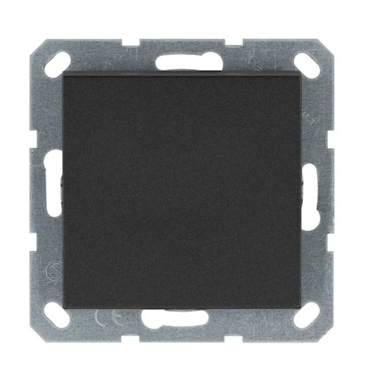 G3012B Выключатель одноклавишный проходной (антрацит) Jasmart G-Classic G3012B